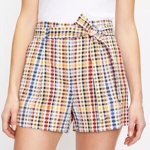 Gingham paper bag short